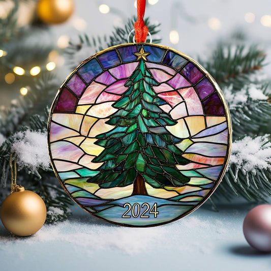 Shineful 2D Acrylic Ornament Vintage Christmas Tree