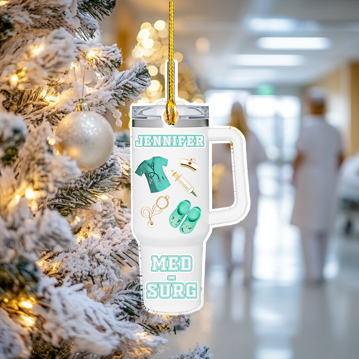 Shineful Personalized 2D Acrylic Ornament Nurse Tumbler Essentials