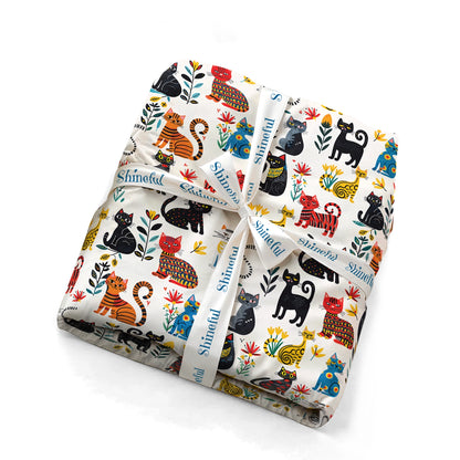 Shineful Fitted Sheet Cute Whimsical Cat