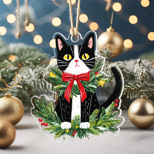 Shineful Acrylic Ornament Festive Feline