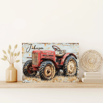 Shineful 2D Metal Sign Personalized Rustic Tractor