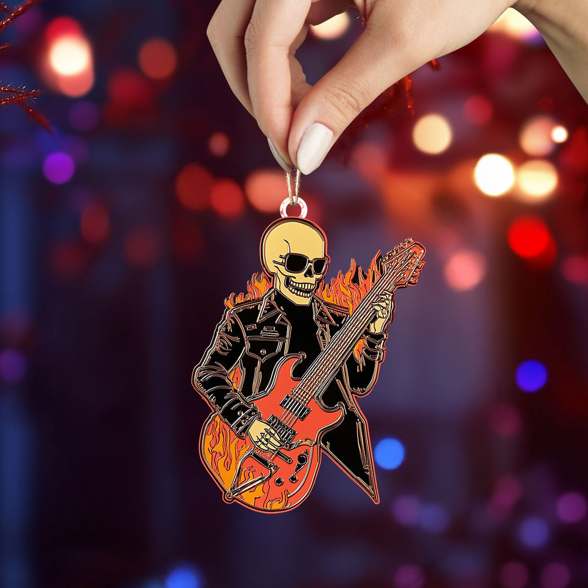 Shineful 2D Acrylic Ornament - Burning Solo Skull Ornament