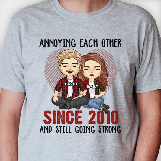 Annoying Since Year Still Going Strong - Personalized Unisex T-Shirt Hoodie Gift For Couple Husband