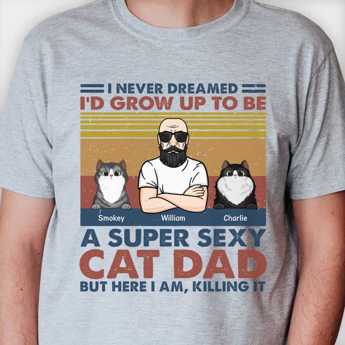 The Ultimate Cat Dad - Personalized Unisex T-Shirt T-Shirt