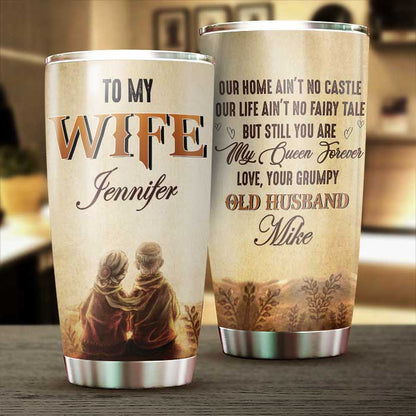 Cadeau Shineful Tumbler pour mari et femme - À ma femme, tu es ma reine pour toujours