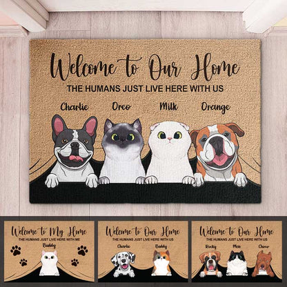 Shineful Doormat Welcome To The Pet Home Personalized Door Mat