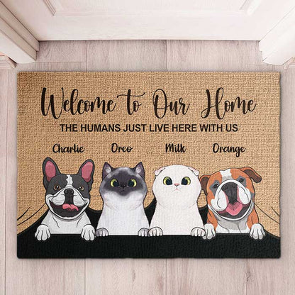 Shineful Doormat Welcome To The Pet Home Personalized Door Mat