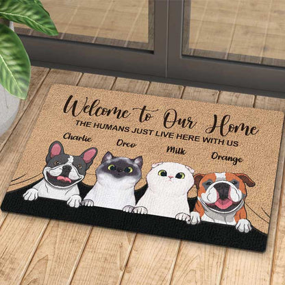 Shineful Doormat Welcome To The Pet Home Personalized Door Mat