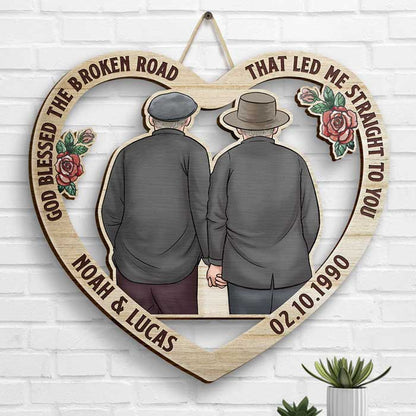 Shineful Couple Hugging From Our First Kiss Till Our Last Breath - Personalized Shaped Wood Sign