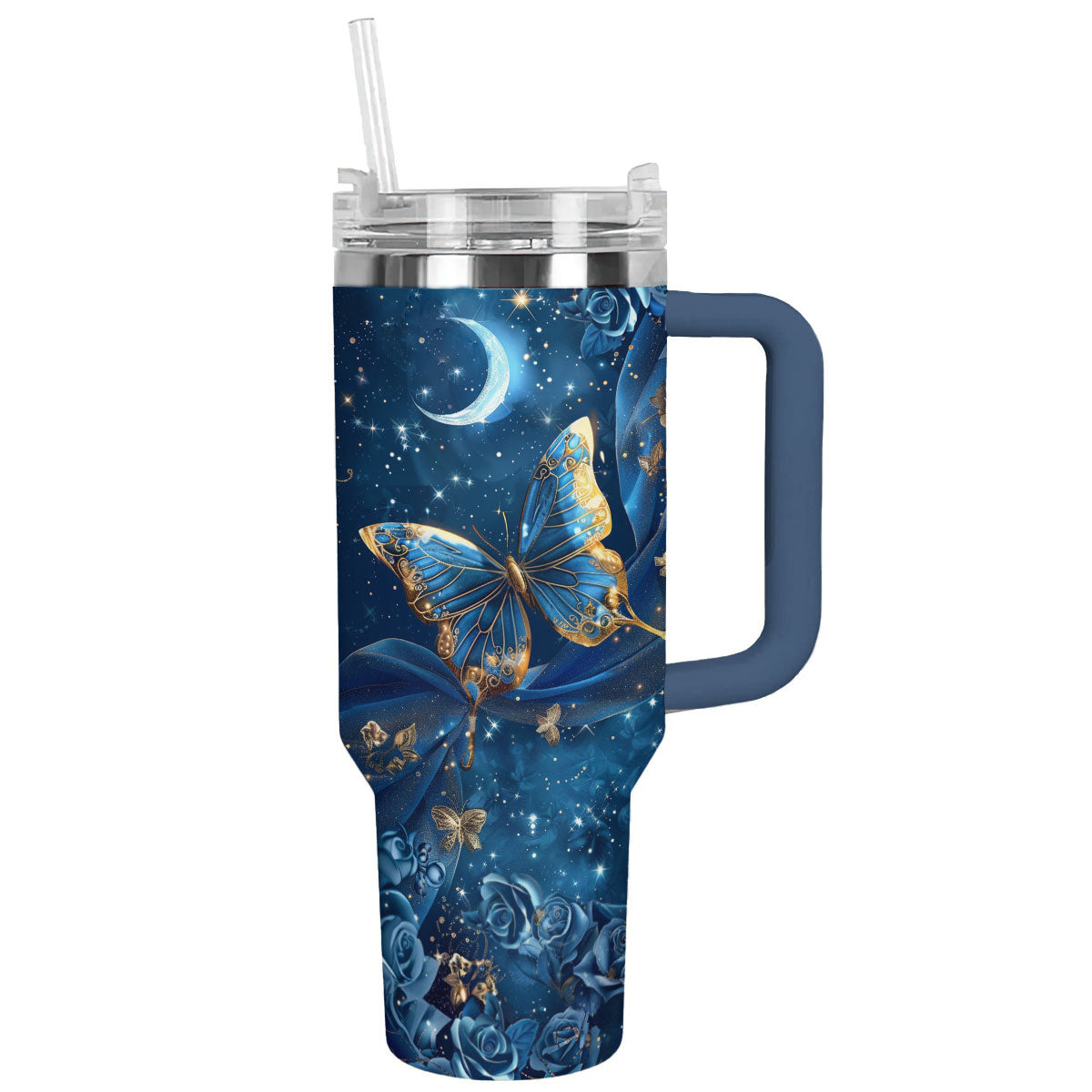 Shineful Tumbler Rose Butterfly