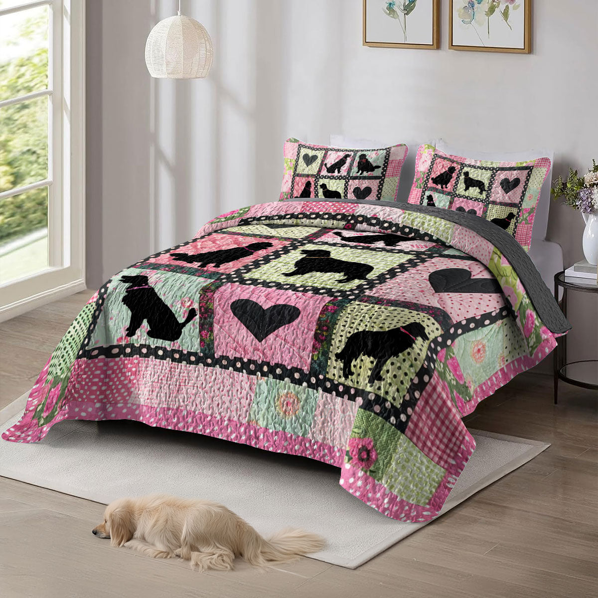 Shineful All Season Quilt 3-Piece Set Sweet Dream Pink Buddies