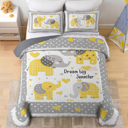 Shineful All Season Quilt 3-teiliges Set Personalisiert Dream Big