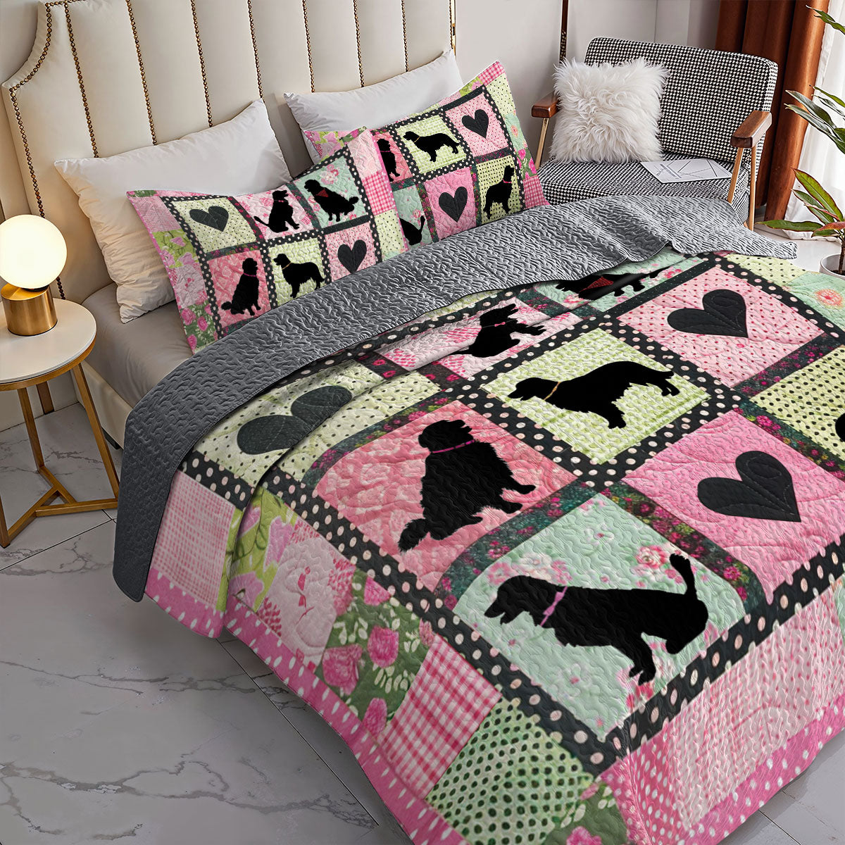 Shineful All Season Quilt 3-Piece Set Sweet Dream Pink Buddies