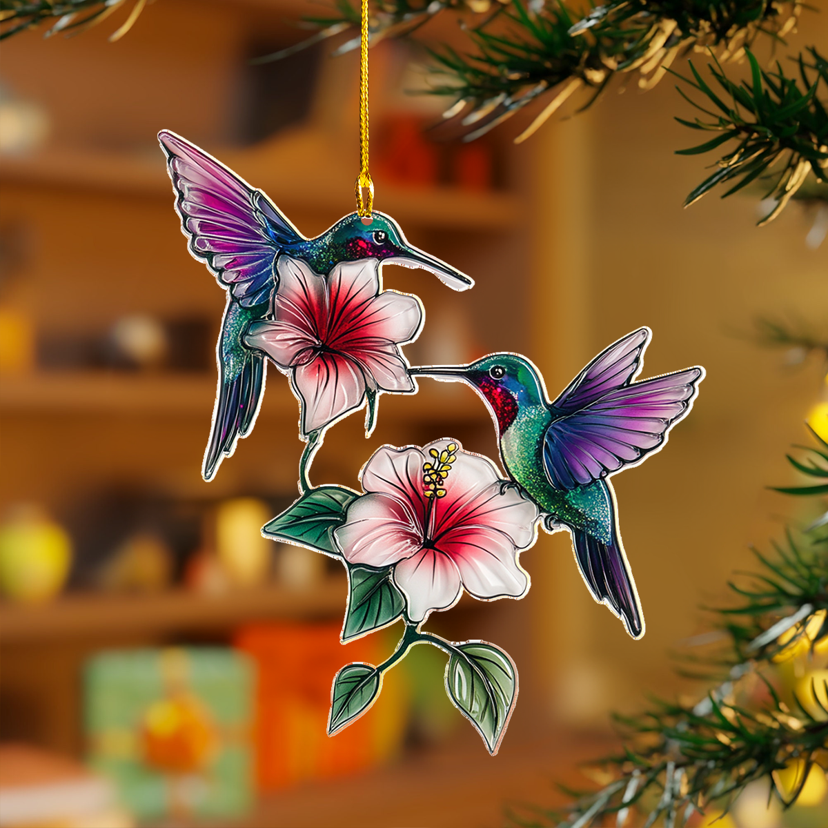 Shineful 2D Acrylic Ornament - Humming Blossom