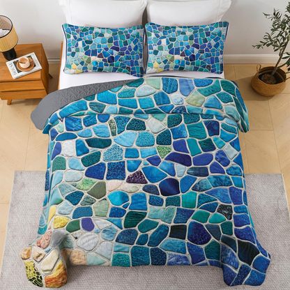 Shineful All Season Quilt 3-teiliges Set - Seashore Sparkle