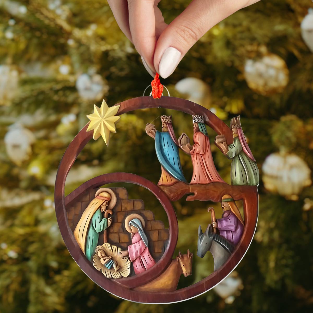 Shineful 2D Acrylic Ornament Christmas Nativity