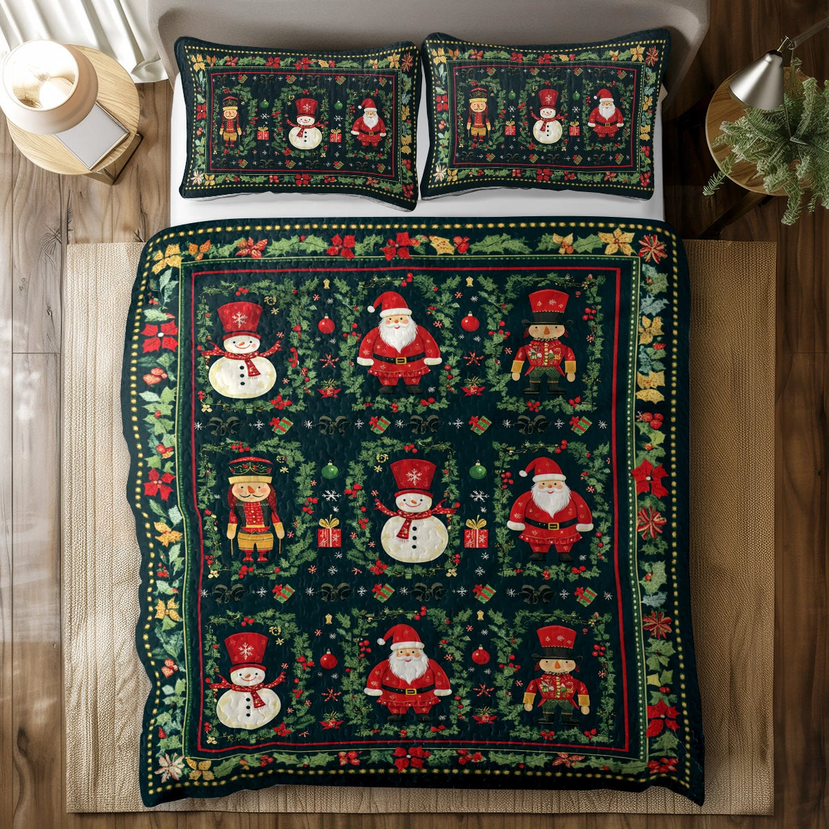 Shineful All Season Quilt 3-Piece Set - Festive Cheer Christmas