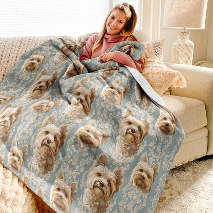 Shineful Fleece Blanket Yorkie Regal Delight