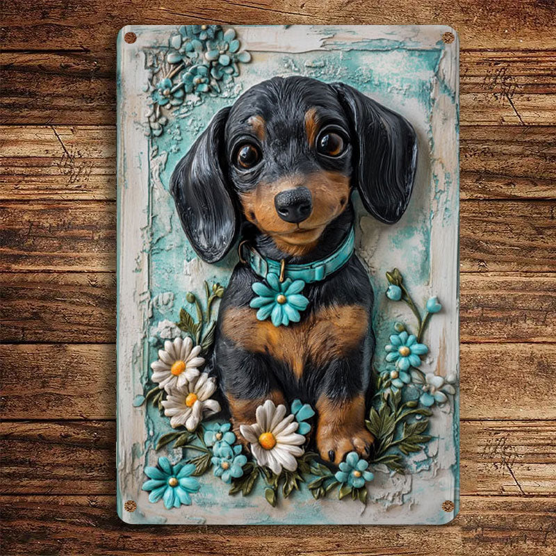 Shineful 2D Metal Sign Dachshund Dream