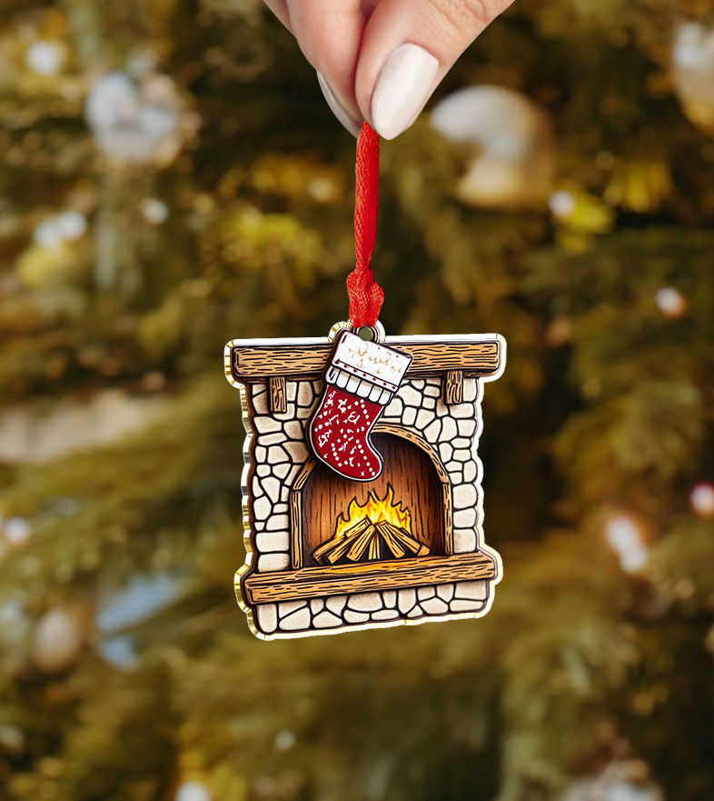 Shineful 2D Acrylic Ornament - Cozy Yuletide Memories