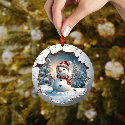 Shineful Acrylic Ornament Custom Photo Christmas Charming Snowman