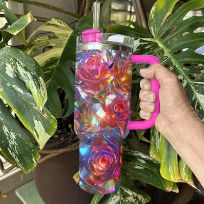 Shineful Glossy Tumbler Crystal Roses