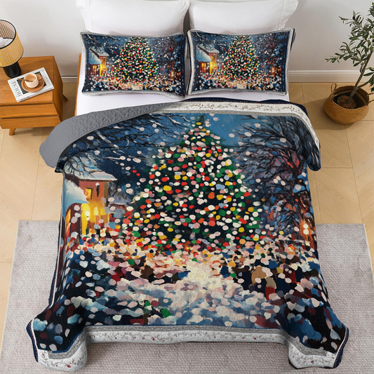 Shineful All Season Quilt 3-Piece Set - Whispers of Christmas Eve