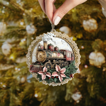 Shineful 2D Acrylic Ornament - Classic Christmas Train