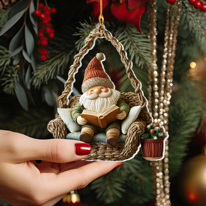 Shineful 2D Acrylic Ornament Gnome's Reading Nook