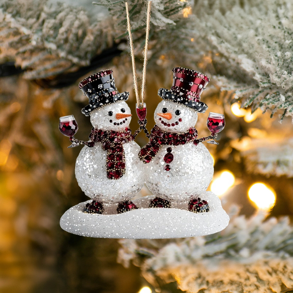 Shineful Acrylic Ornament Snowy Cheers Snowman