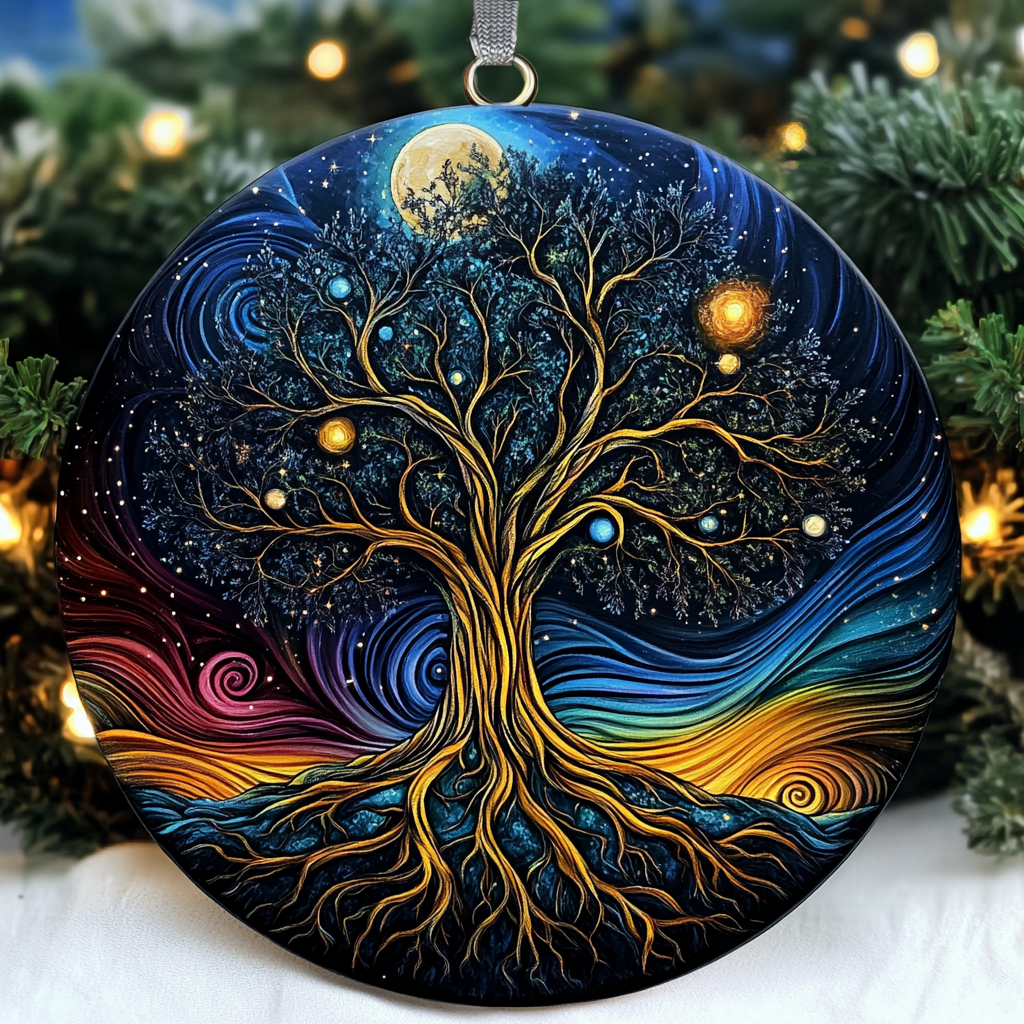 Shineful 2D Acrylic Ornament Cosmic Tree Of Life