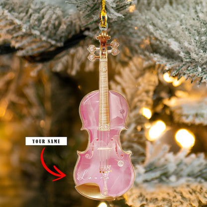 Shineful Acrylic Ornament Personalized Crystal Violin