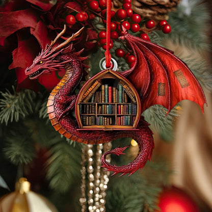 Shineful 2D Acrylic Ornament - Dragon Library