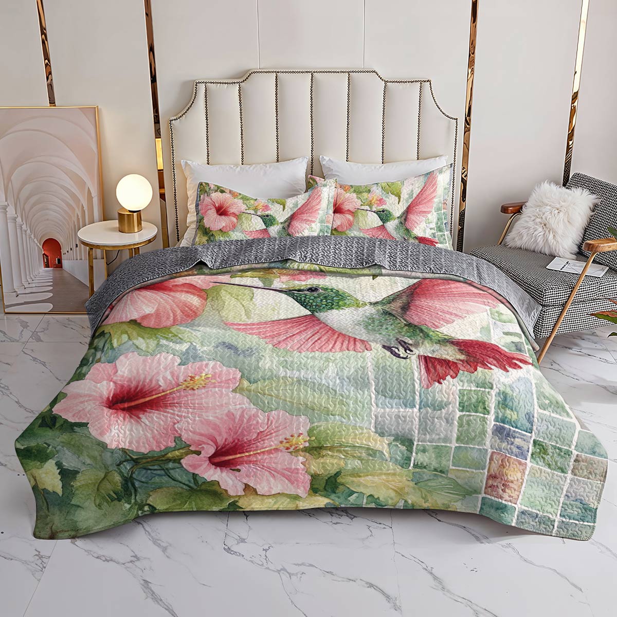 Shineful All Season Quilt 3-Piece Set Shine Hummingbird