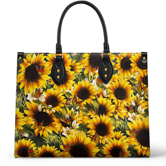 Sac en cuir brillant Tournesol Sac en cuir Tournesol magnifique et brillant