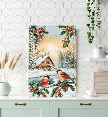 Shineful 2D Metal Sign  Winter Birds