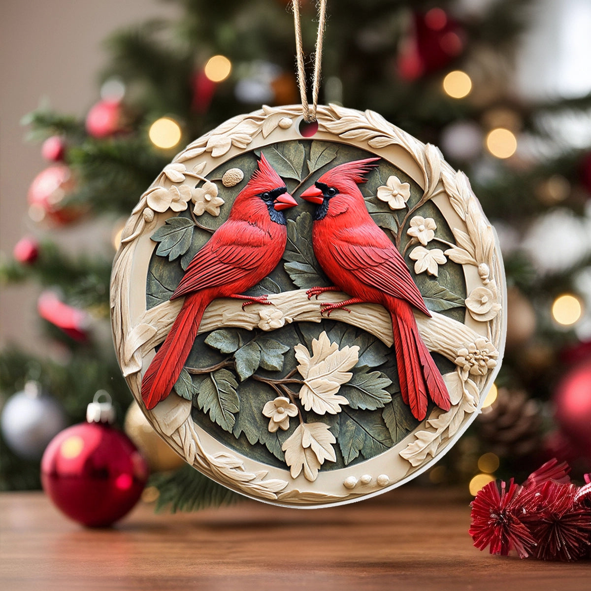 Shineful 2D Acrylic Ornament - Cardinal Cheer