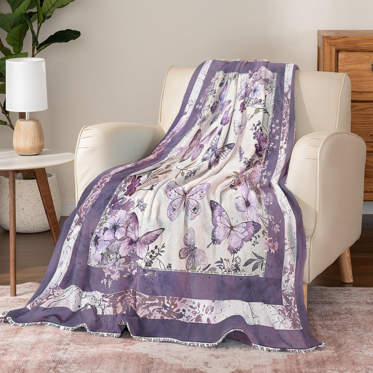 Shineful Fleece Blanket Butterfly Heaven