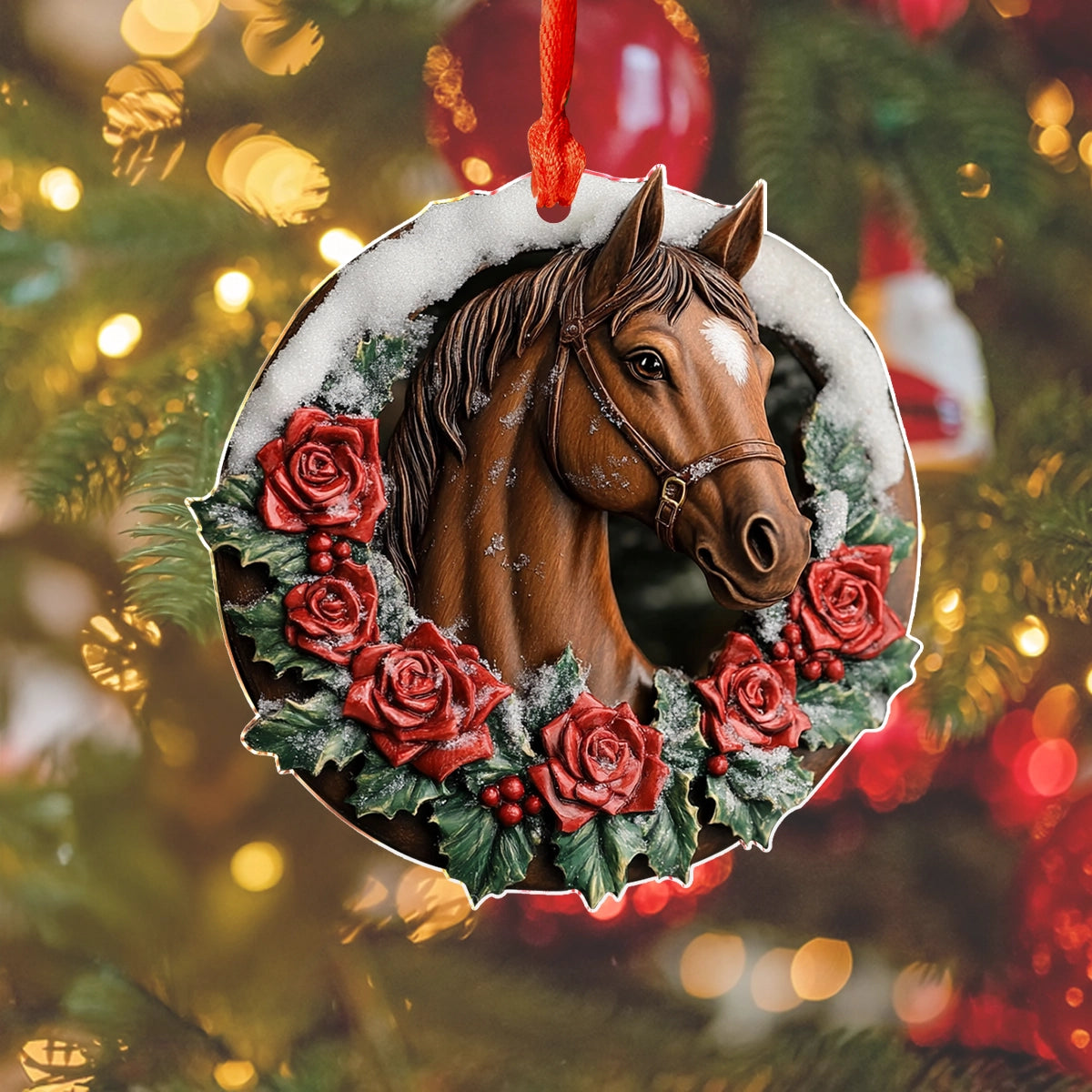 Shineful 2D Acrylic Ornament Magic Rose Horse