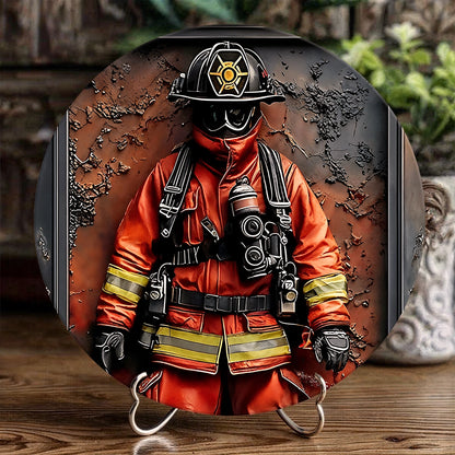 Shineful 2D Wooden Plaque, Hanging Decor, Door Sign Firefighter's Sacrifice