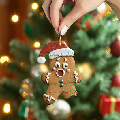 Shineful 2D Acrylic Ornament - Oops! Gingerbread Man Ornament