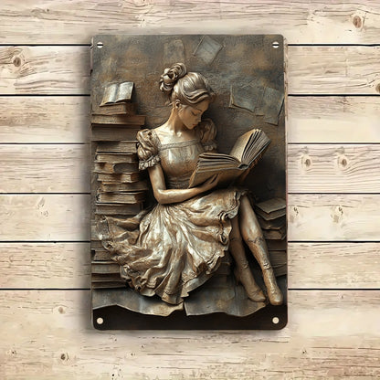 Shineful 2D Metal Sign Timeless Reader’s Dream