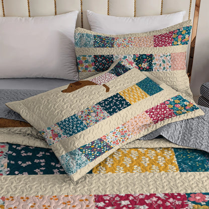 Shineful All Season Quilt 3-teiliges Set Dapper Dackel