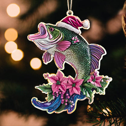 Shineful 2D Acrylic Ornament Gorgeous Largemouth Bass Christmas