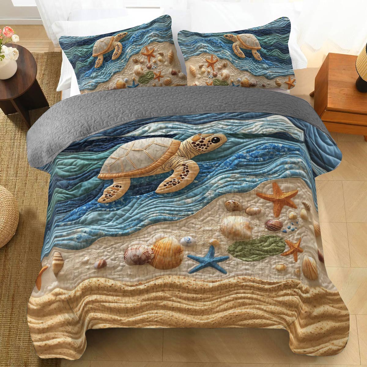 Shineful All Season Quilt 3-Piece Set Turtle's Tale