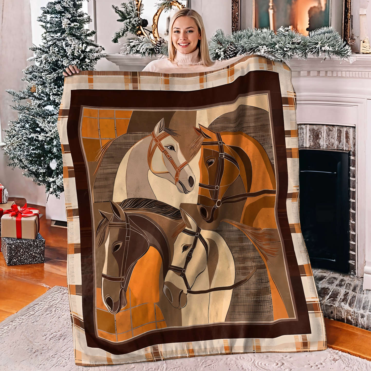 Shineful Fleece Blanket Masterpiece In Horse