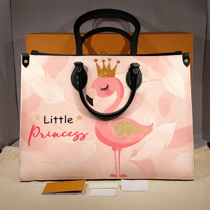 Sac en cuir brillant Little Princess Flamingo