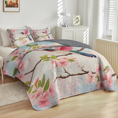 Shineful All Season Quilt 3-Piece Set - Hummingbird Bliss