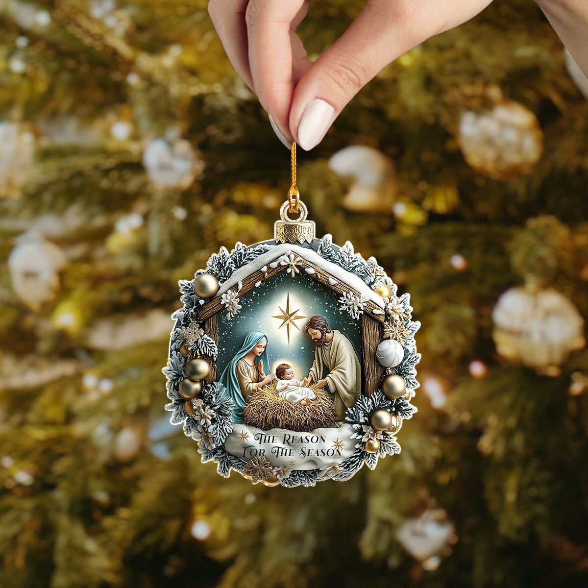 Shineful 2D Acrylic Ornament - Nativity Night’s Divine Light