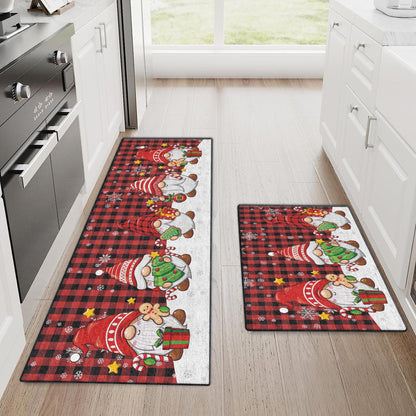 Shineful Ultra-Thin Non Skid Floor Mat, Kitchen Rugs Christmas Gnome